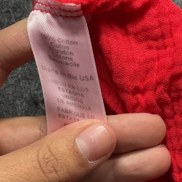 NEW Michael Stars 100% Cotton Gauze Muslin Isabella Midi Dress Salsa Red XS - Picture 5 of 8